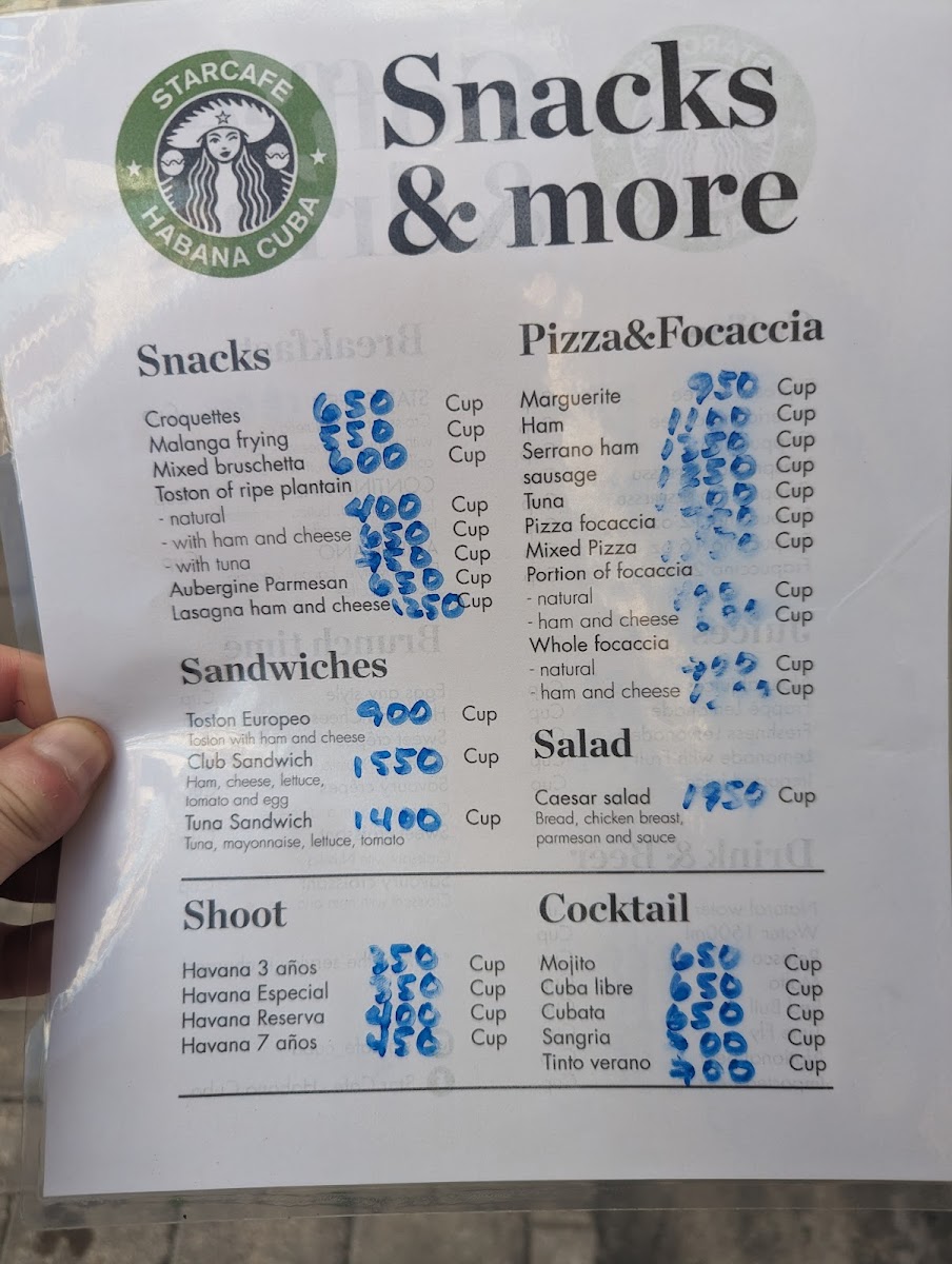 Menu Star Cafe Restaurant - Habana Cuba-5